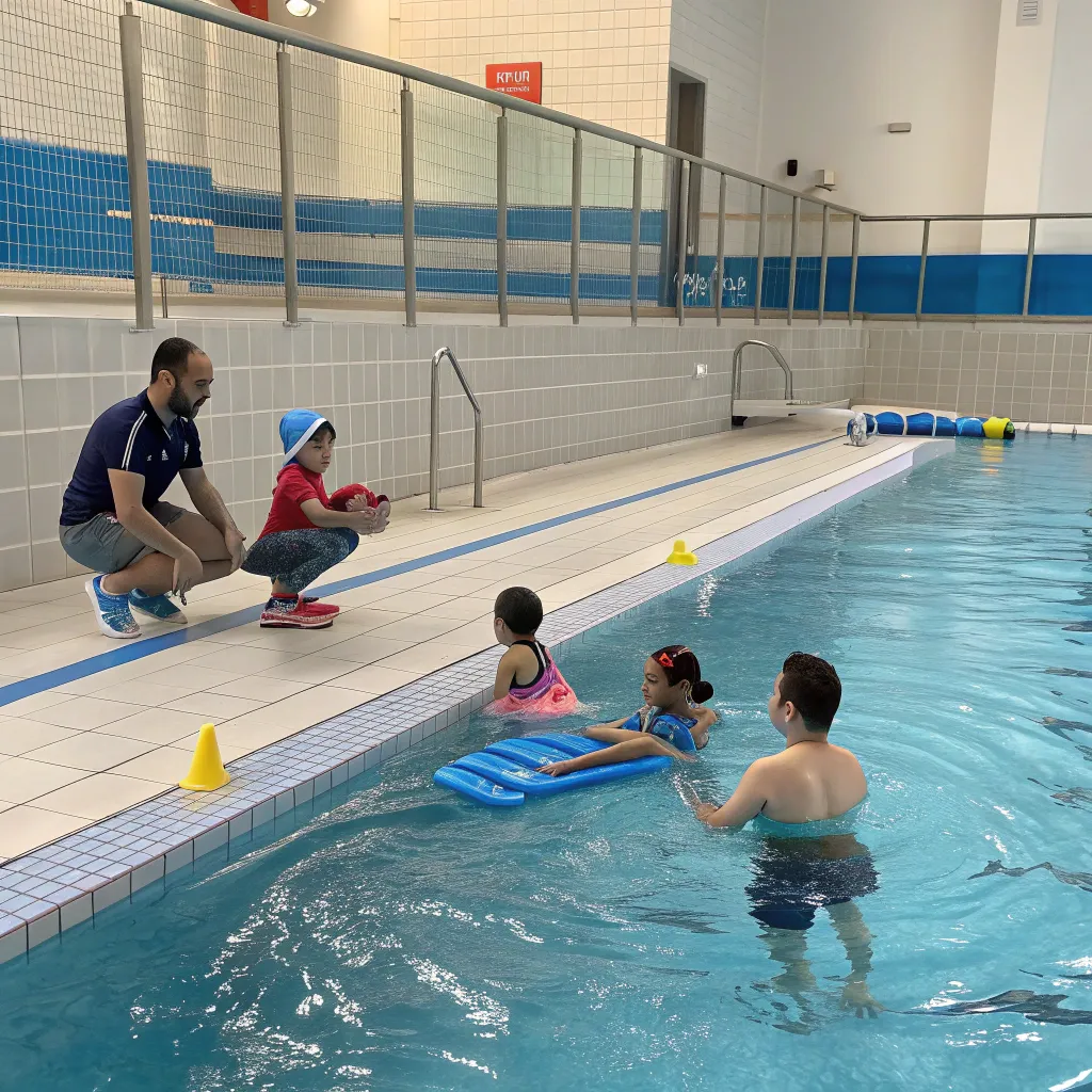 Swimming lessons in progress at PHYRENTIX Swimming School
